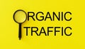 Organic traffic and Organic search in SEO. Analytics Data Analysis Strategy Statistic Concept Royalty Free Stock Photo