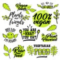 Organic and vegan logo labels