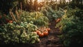 Organic vegetables ripe for healthy eating abundance generated by AI