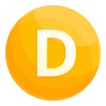 Organic vitamin d icon, cartoon style