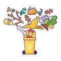 Organic Waste Recycling Stroked Trash Bin