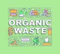 Organic waste word concepts banner