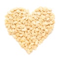 Organic watermelon seed Citrullus lanatus in Heart Shape.