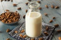 Organic White Almond Milk Royalty Free Stock Photo
