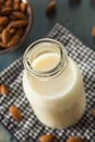 Organic White Almond Milk Royalty Free Stock Photo