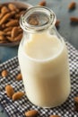 Organic White Almond Milk Royalty Free Stock Photo