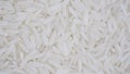 Organic white raw jasmine- basmati rice background, white long seeds. macro closeup. as picture backdrop or background pattern Royalty Free Stock Photo