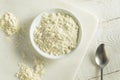 Organic White Vanilla Protein Powder Royalty Free Stock Photo