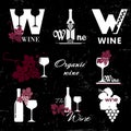 Organic wine logo. Royalty Free Stock Photo