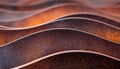 Organic wooden waves abstract closeup of detailed brown wood art background texture
