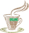 Organic Coffee Word Cloud Royalty Free Stock Photo