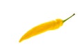 Organic Yellow hot chili peppers Sarit Gat with green stem.