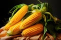 Organic Yellow Sweet Corn close-up