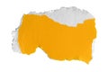 Organic Yellow Torn Paper Shape Royalty Free Stock Photo