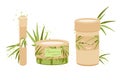 Organic Zero Waste Reusable packaging, paper box, Eco-friendly Natural Bamboo tube for toothbrush, Makeup Remover Pads