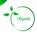 Organice Logo design, Natural sapling design in concept organic herb