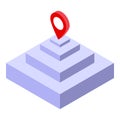 Organisation hierarchy icon, isometric style Royalty Free Stock Photo