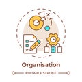 Organisation multi color concept icon Royalty Free Stock Photo