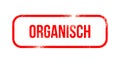 Organisch - red grunge rubber, stamp Royalty Free Stock Photo