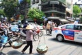 Busy junction on the streets of Hanoi Royalty Free Stock Photo