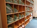 Organised file folders full of papers Royalty Free Stock Photo