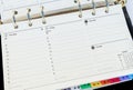 Organiser Diary Page Royalty Free Stock Photo
