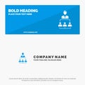 Organization, Business, Human, Leadership, Management SOlid Icon Website Banner and Business Logo Template