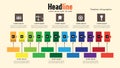 Organization Chart Infographics, Timeline vector infographic, business concept Royalty Free Stock Photo