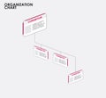Organization chart infographics with tree, Dimention flow chart. Royalty Free Stock Photo