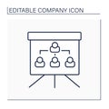 Organization chart line icon Royalty Free Stock Photo