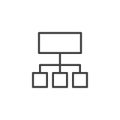 Organization chart outline icon