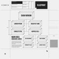 Organization chart template in draft style Royalty Free Stock Photo