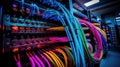 organization data center cabling Royalty Free Stock Photo