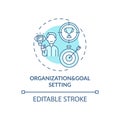 Organization and goal setting blue concept icon Royalty Free Stock Photo