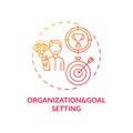 Organization and goal setting red gradient concept icon Royalty Free Stock Photo