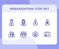 organization icon icons set collection collections package businessman manager leader staff director company white isolated