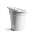 The organization product is a simple white plastic container presented in a plain design studio shot as a storage Royalty Free Stock Photo