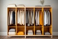 organization of spaces for proper convenient storage of clothes and things in style of minimalism