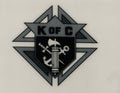 Knights of Columbus Crest in Black and White Royalty Free Stock Photo