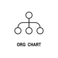 Organizational chart icon. Element of business structure icon for mobile concept and web apps. Thin line organizational chart icon Royalty Free Stock Photo