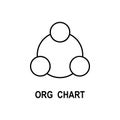 Organizational chart icon. Element of business structure icon for mobile concept and web apps. Thin line organizational chart icon Royalty Free Stock Photo