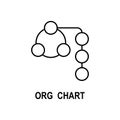 Organizational chart icon. Element of business structure icon for mobile concept and web apps. Thin line organizational chart icon Royalty Free Stock Photo