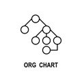 Organizational chart icon. Element of business structure icon for mobile concept and web apps. Thin line organizational chart icon Royalty Free Stock Photo