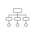 Organizational chart vector icon concept, isolated on white background Royalty Free Stock Photo