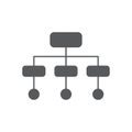 Organizational chart vector icon concept, isolated on white background Royalty Free Stock Photo