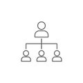 Organizational chart vector icon concept, isolated on white background Royalty Free Stock Photo