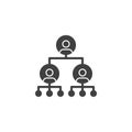 Organizational chart vector icon Royalty Free Stock Photo