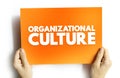 Organizational culture - collection of values, expectations, and practices that guide and inform the actions of all team members,