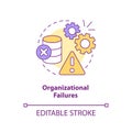 Organizational failures concept icon