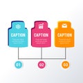 Organizational structure infographic template design. Business concept infograph with 3 options, steps or processes. Vector Royalty Free Stock Photo